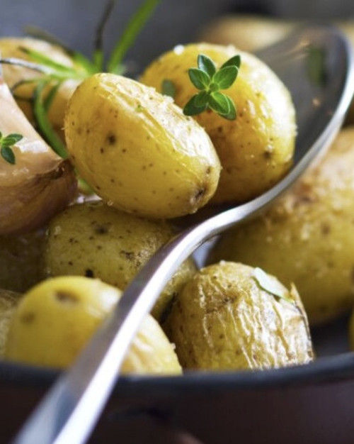 Pommes de terre grenailles rôties au thym